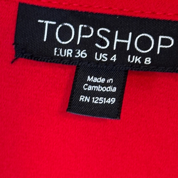 Topshop | Retro Mod Design Ruffle Details V-Neck Holiday Mini Blazer Dress - Picture 12 of 15